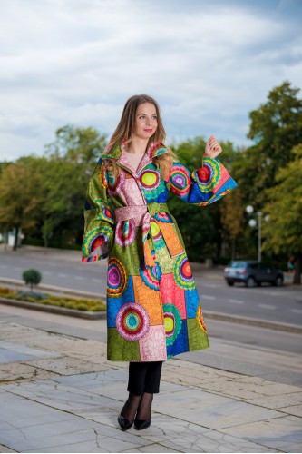 Бутиково цветно дамско палто LIMITED EDITION Бутиково цветно дамско палто LIMITED EDITION